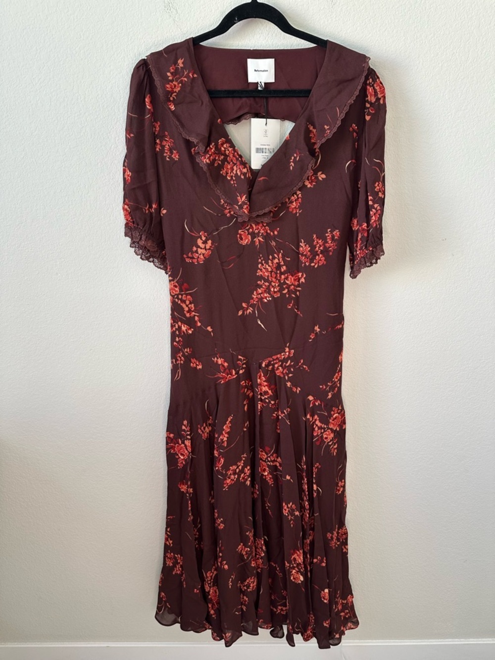 Reformation Evra Lace Trim
Lydia Midi Dress In Maroon Red SZ US 12 NWT - Picture 2 of 8